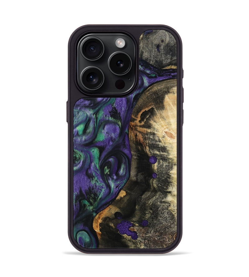 iPhone 15 Pro Wood Phone Case - Contina (Purple, 801444)
