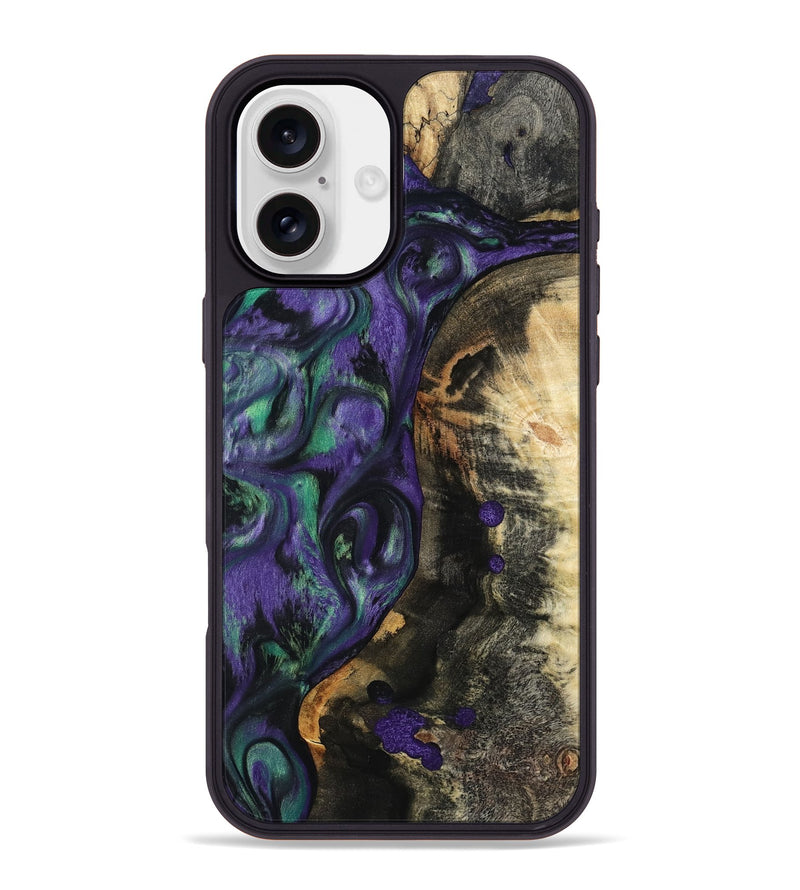 iPhone 16 Plus Wood Phone Case - Contina (Purple, 801444)
