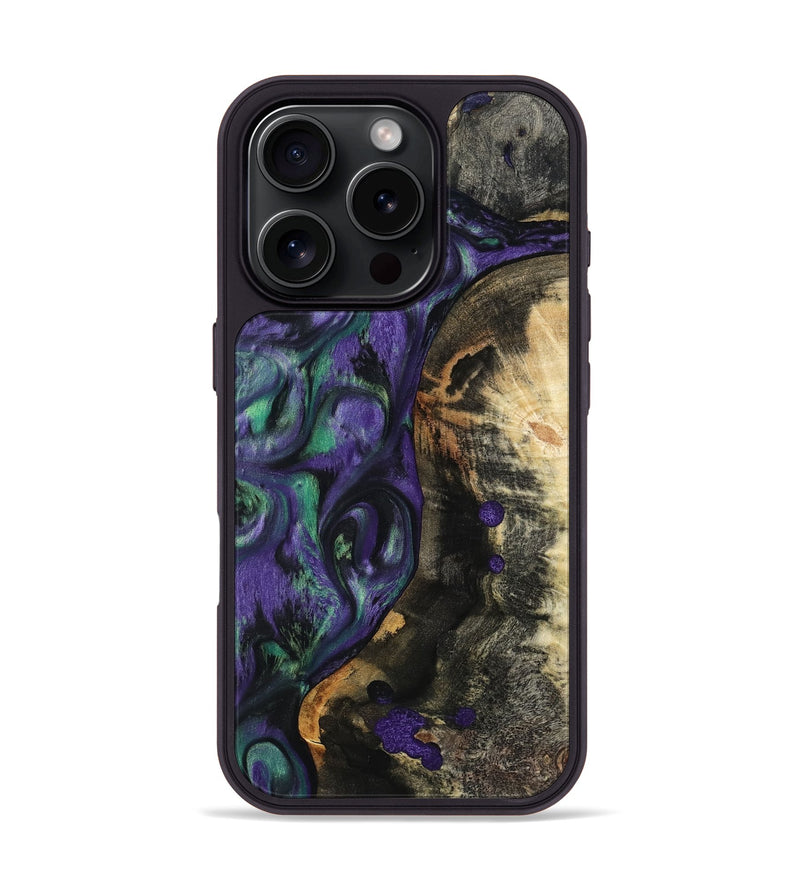 iPhone 16 Pro Wood Phone Case - Contina (Purple, 801444)