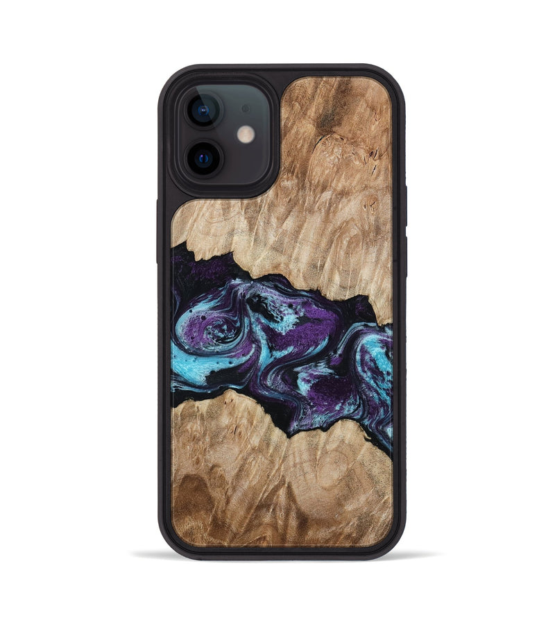 iPhone 12 Wood Phone Case - Alyvia (Purple, 801445)