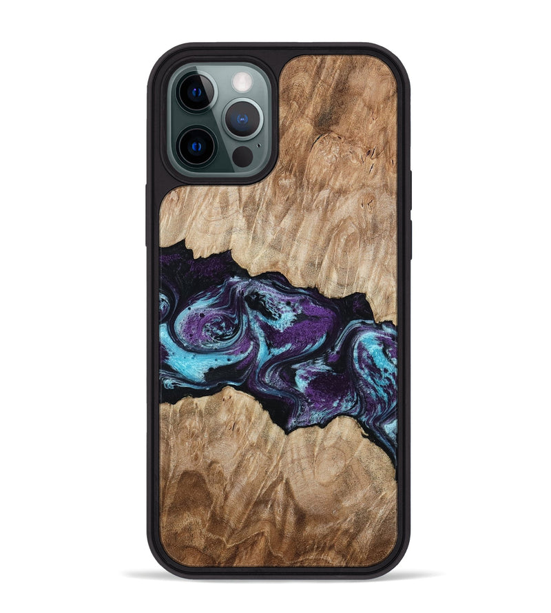 iPhone 12 Pro Max Wood Phone Case - Alyvia (Purple, 801445)