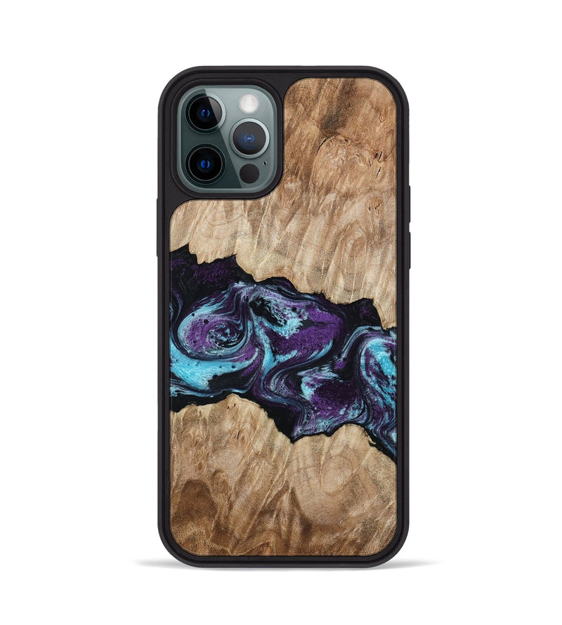 iPhone 12 Pro Wood Phone Case - Alyvia (Purple, 801445)