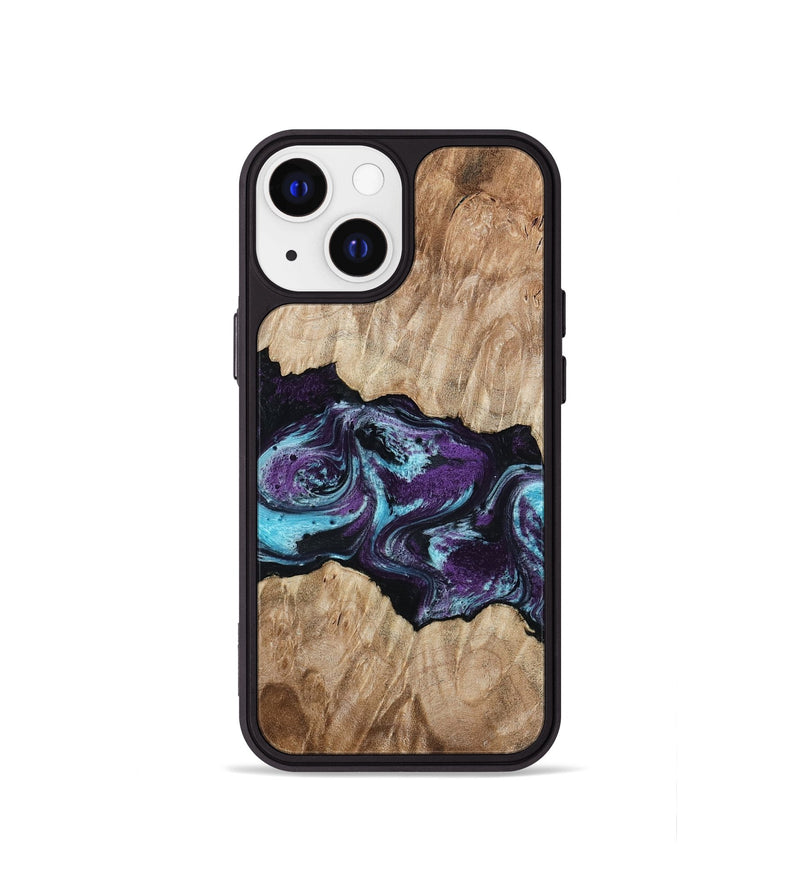 iPhone 13 mini Wood Phone Case - Alyvia (Purple, 801445)