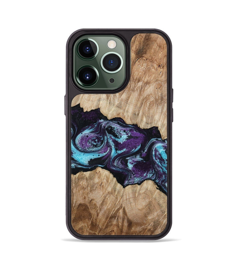 iPhone 13 Pro Wood Phone Case - Alyvia (Purple, 801445)