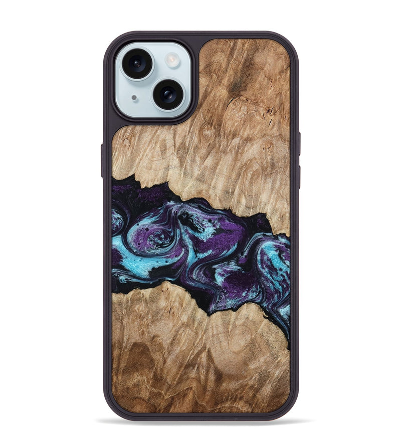 iPhone 15 Plus Wood Phone Case - Alyvia (Purple, 801445)