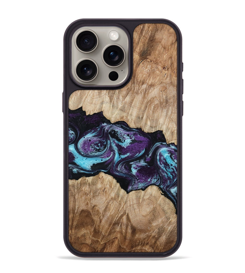 iPhone 15 Pro Max Wood Phone Case - Alyvia (Purple, 801445)