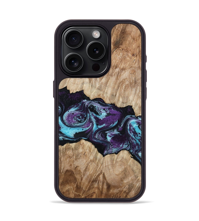 iPhone 15 Pro Wood Phone Case - Alyvia (Purple, 801445)