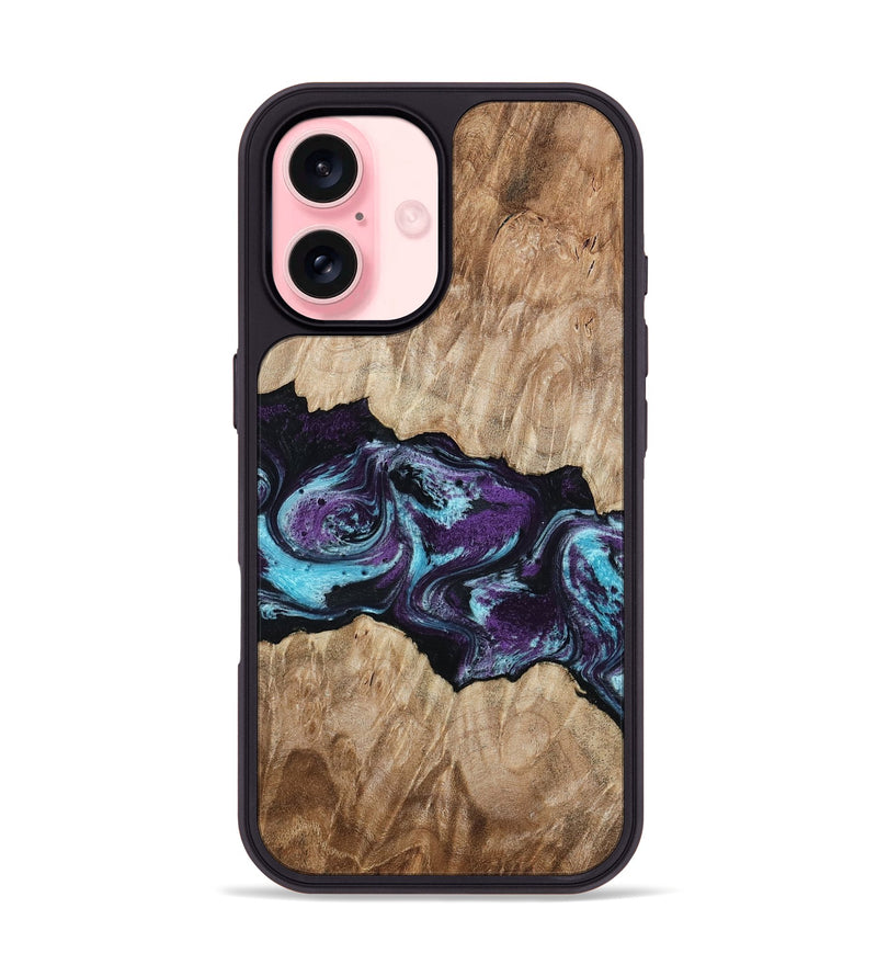 iPhone 16 Wood Phone Case - Alyvia (Purple, 801445)