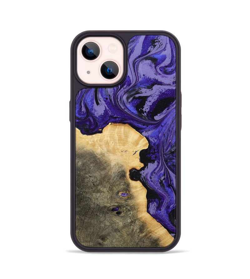 iPhone 14 Wood Phone Case - Ezrah (Purple, 801446)