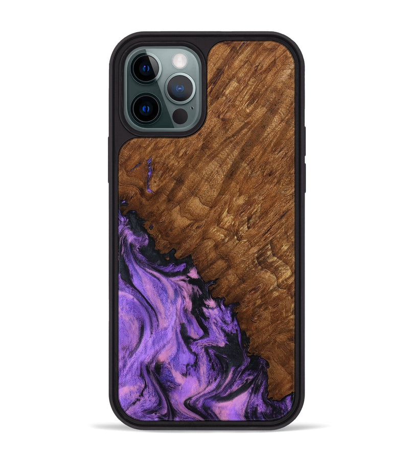 iPhone 12 Pro Max Wood Phone Case - Sheri (Purple, 801447)