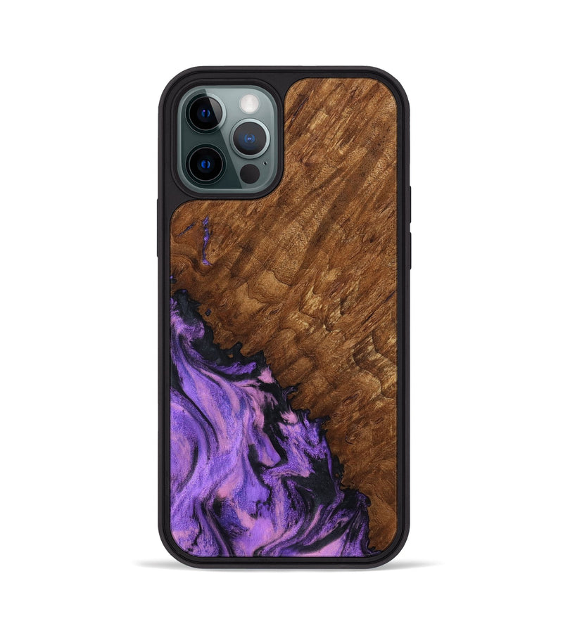 iPhone 12 Pro Wood Phone Case - Sheri (Purple, 801447)