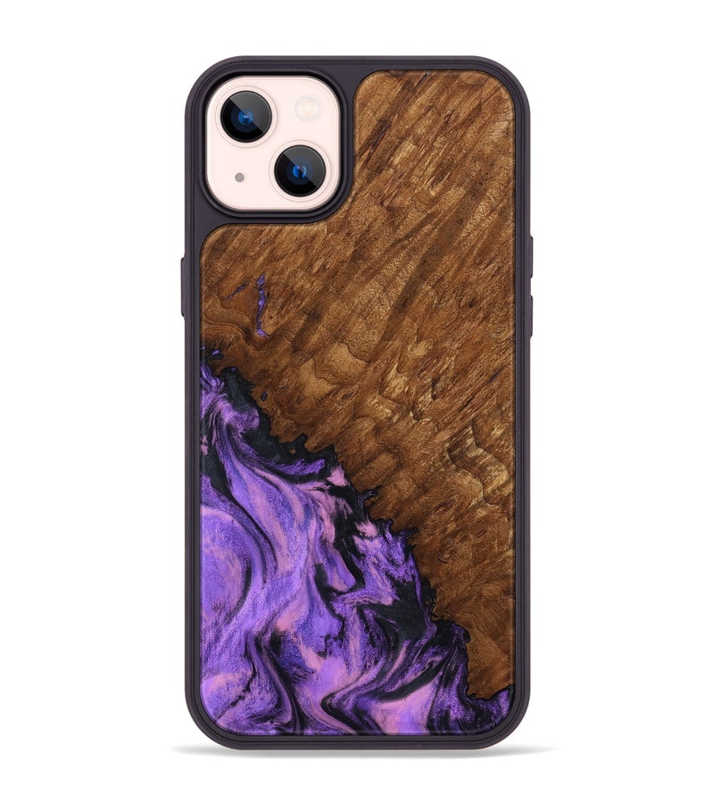 iPhone 14 Plus Wood Phone Case - Sheri (Purple, 801447)
