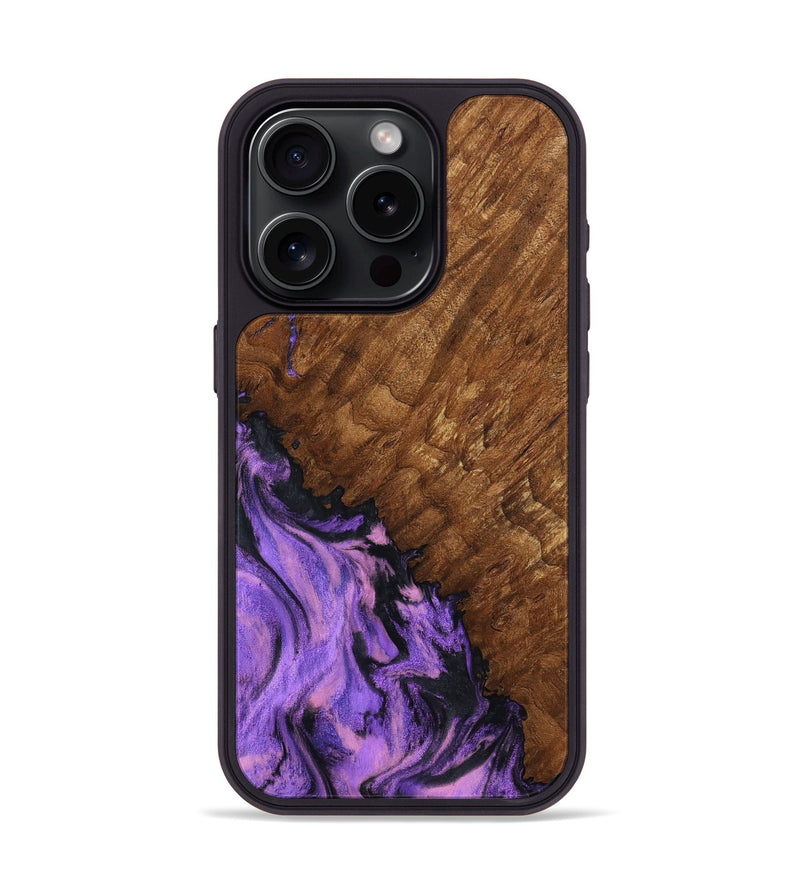 iPhone 15 Pro Wood Phone Case - Sheri (Purple, 801447)
