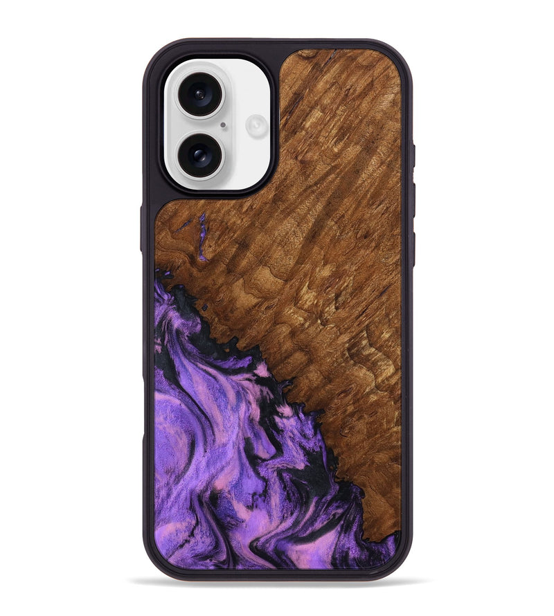 iPhone 16 Plus Wood Phone Case - Sheri (Purple, 801447)