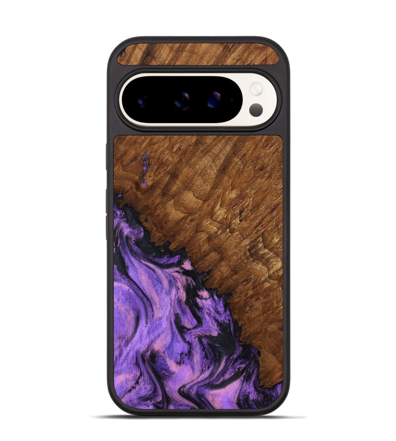 Pixel 9 Wood Phone Case - Sheri (Purple, 801447)