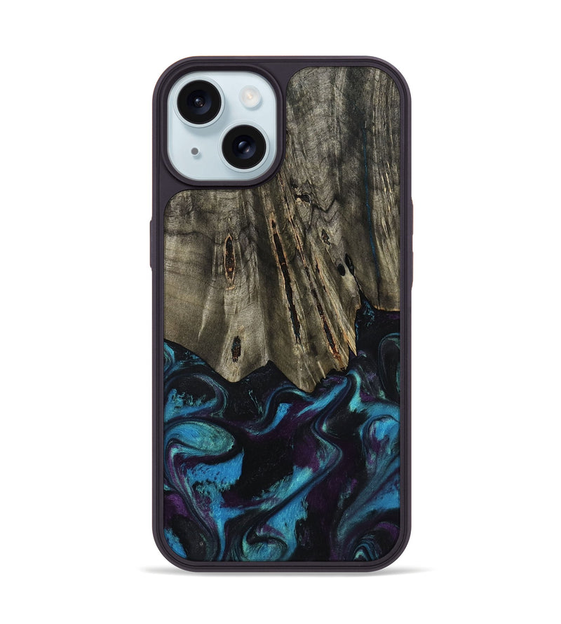 iPhone 15 Wood Phone Case - Keegan (Purple, 801448)