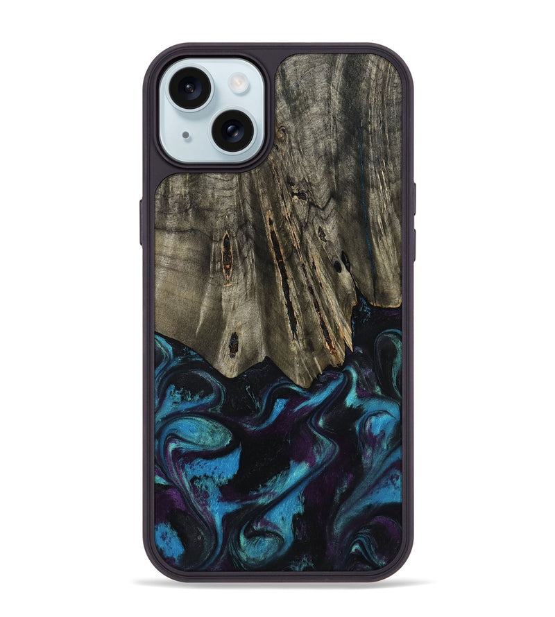 iPhone 15 Plus Wood Phone Case - Keegan (Purple, 801448)