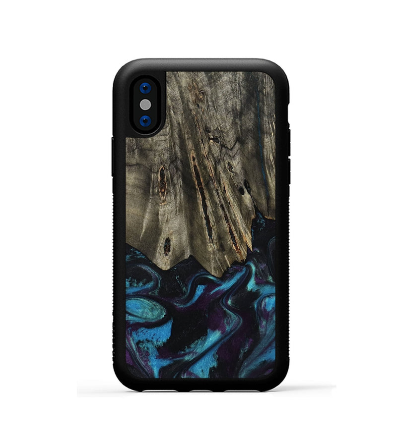 iPhone Xs Wood Phone Case - Keegan (Purple, 801448)