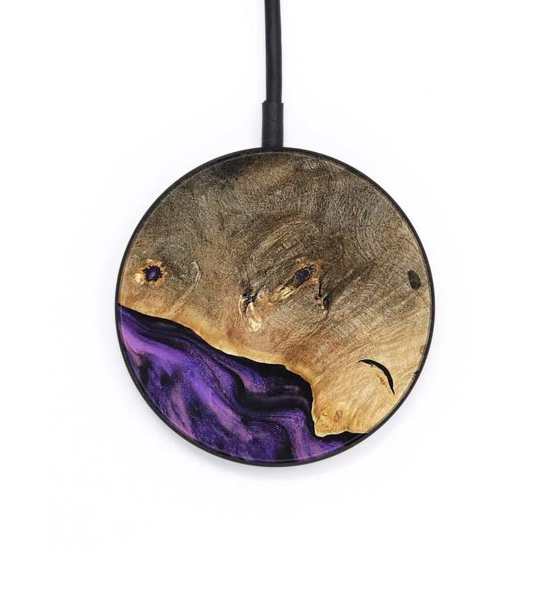 Circle Wood Wireless Charger - Houston (Purple, 801449)