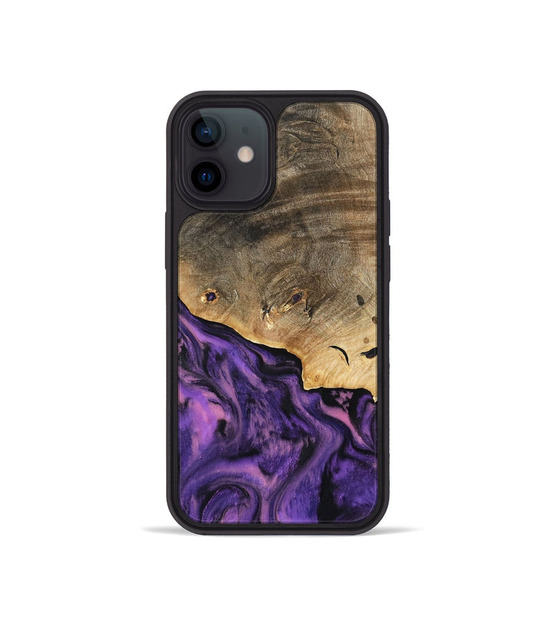 iPhone 12 mini Wood Phone Case - Houston (Purple, 801449)