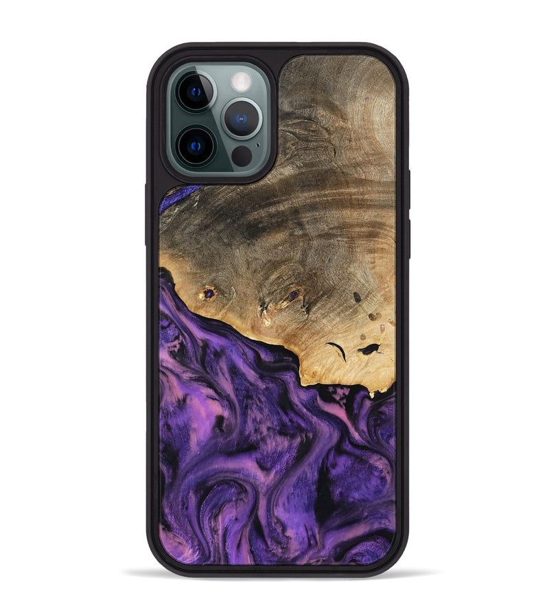 iPhone 12 Pro Max Wood Phone Case - Houston (Purple, 801449)