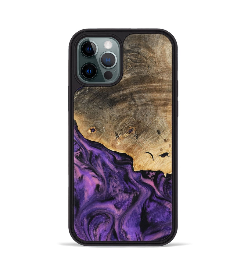 iPhone 12 Pro Wood Phone Case - Houston (Purple, 801449)