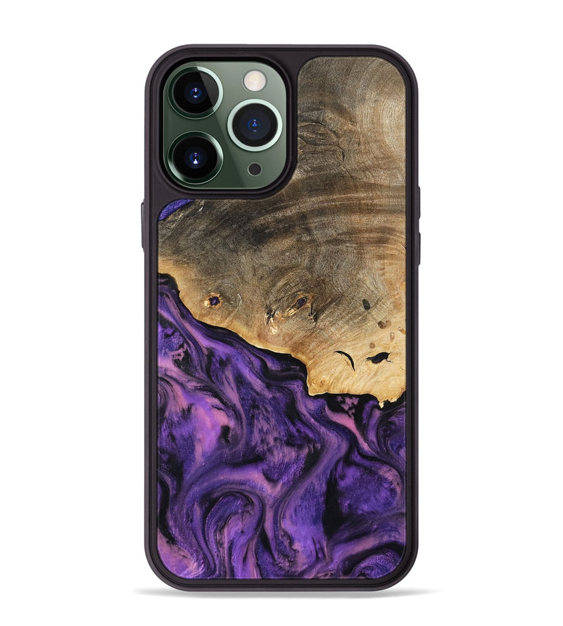 iPhone 13 Pro Max Wood Phone Case - Houston (Purple, 801449)