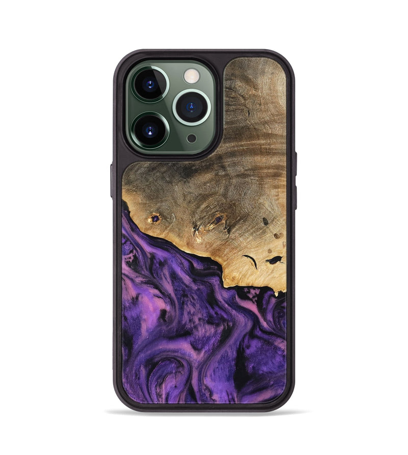 iPhone 13 Pro Wood Phone Case - Houston (Purple, 801449)