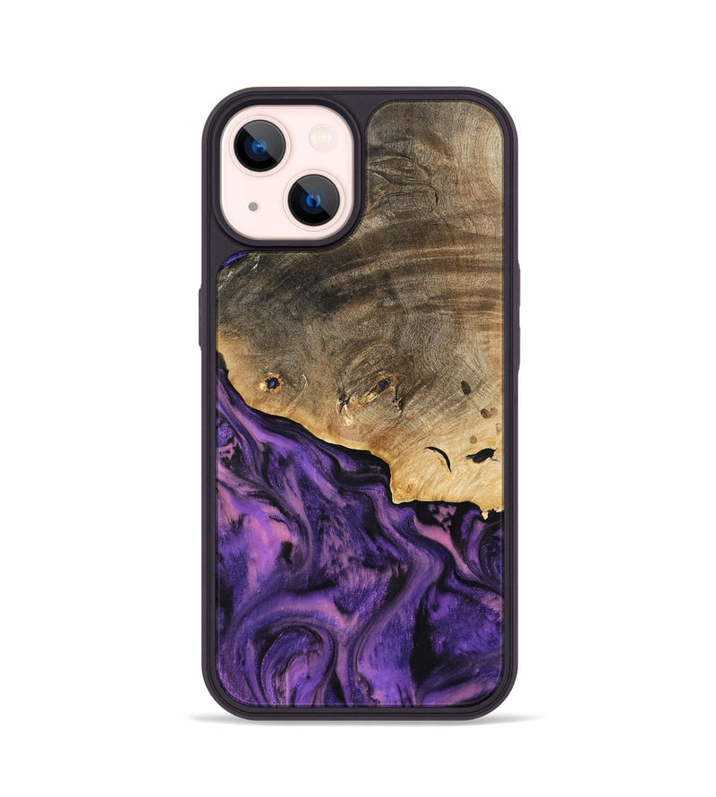 iPhone 14 Wood Phone Case - Houston (Purple, 801449)