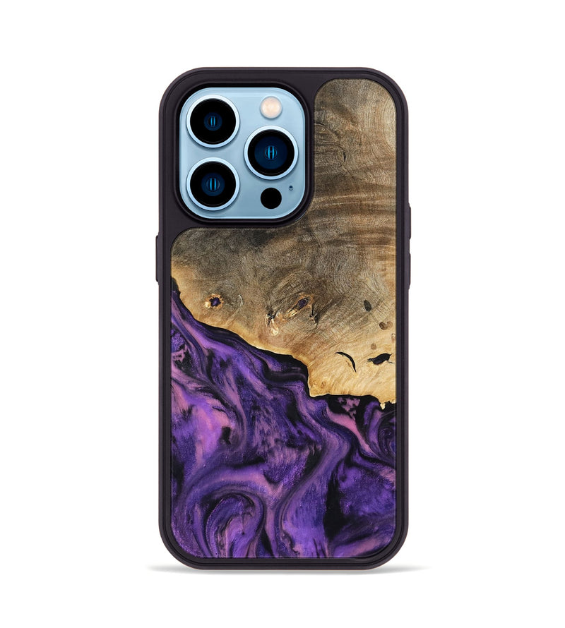 iPhone 14 Pro Wood Phone Case - Houston (Purple, 801449)