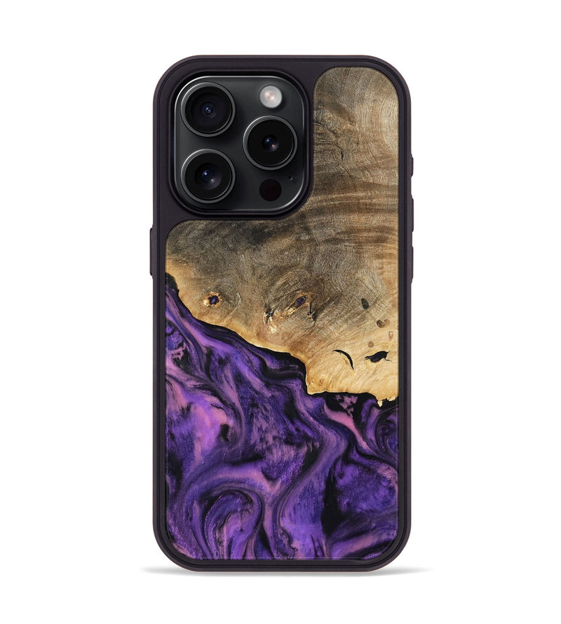iPhone 15 Pro Wood Phone Case - Houston (Purple, 801449)