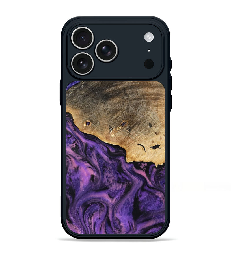iPhone 17 Pro Max Wood Phone Case - Houston (Purple, 801449)