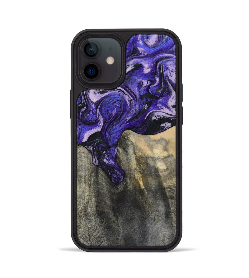 iPhone 12 Wood Phone Case - Ivy (Purple, 801450)