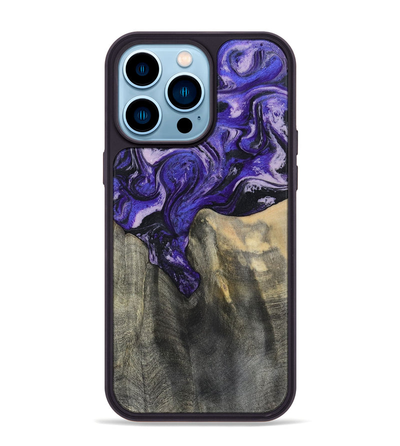 iPhone 14 Pro Max Wood Phone Case - Ivy (Purple, 801450)
