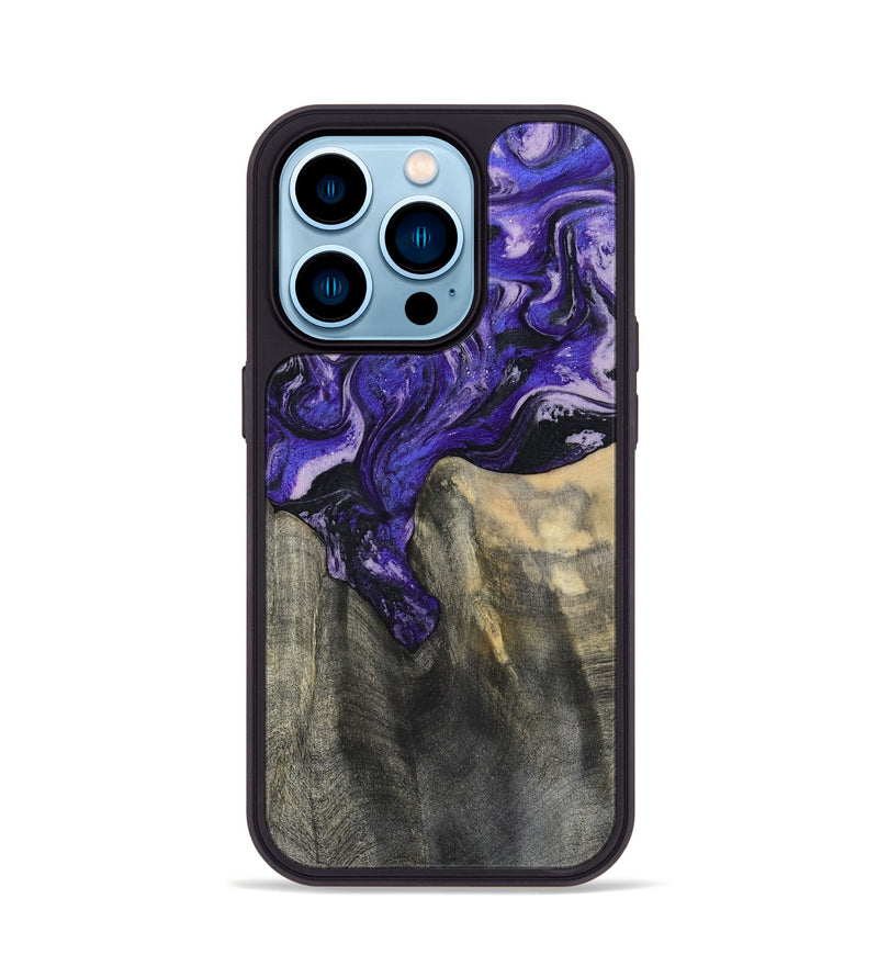 iPhone 14 Pro Wood Phone Case - Ivy (Purple, 801450)