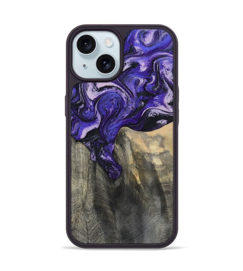 iPhone 15 Wood Phone Case - Ivy (Purple, 801450)
