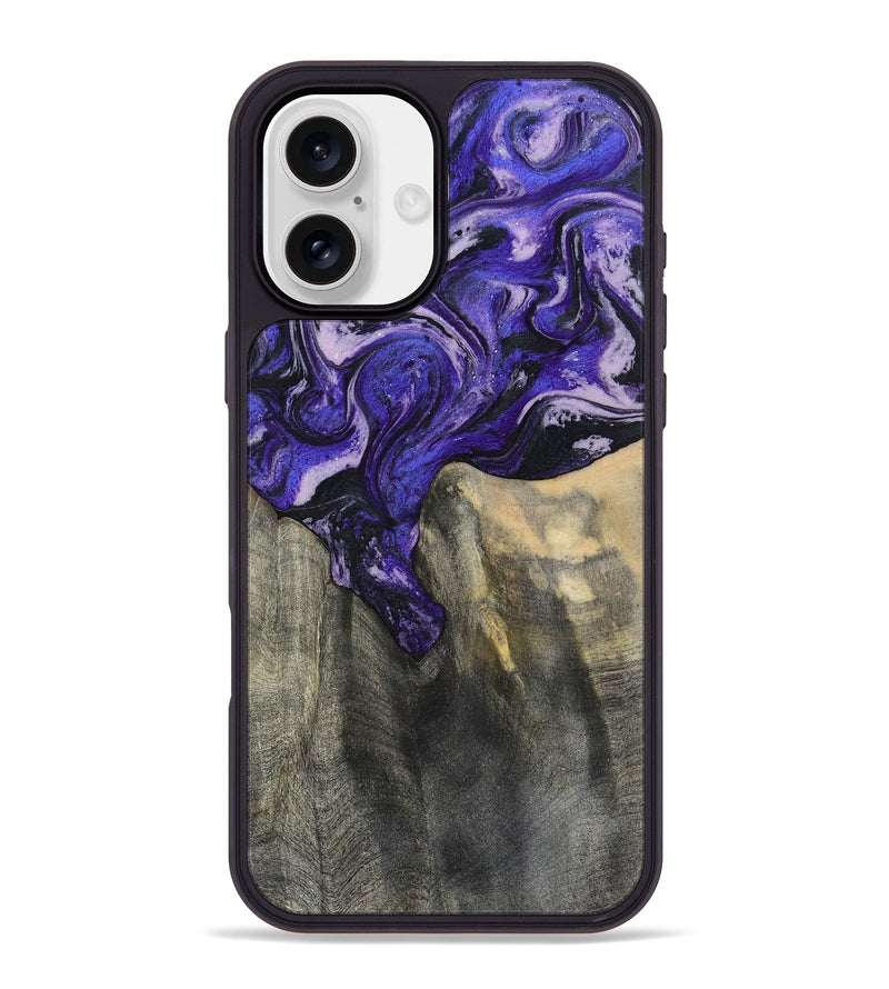 iPhone 16 Plus Wood Phone Case - Ivy (Purple, 801450)