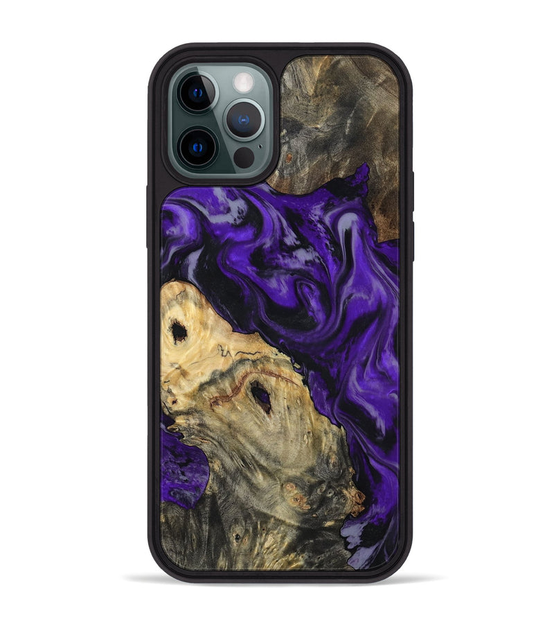 iPhone 12 Pro Max Wood Phone Case - Tammie (Purple, 801451)