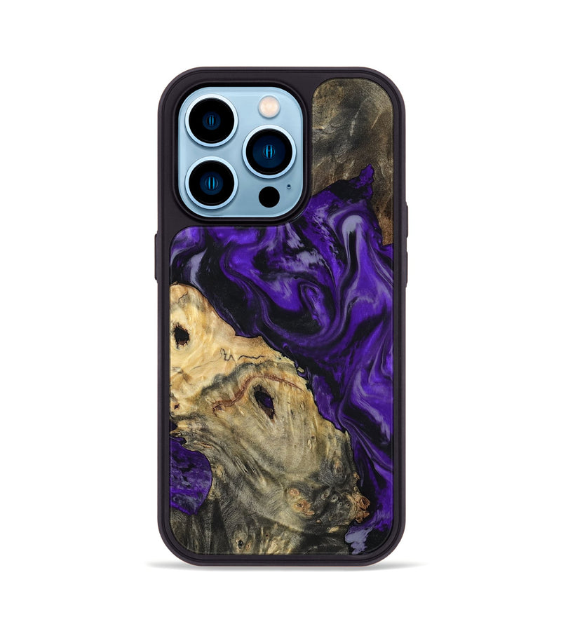 iPhone 14 Pro Wood Phone Case - Tammie (Purple, 801451)