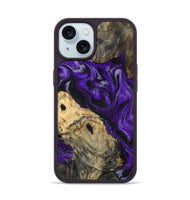 iPhone 15 Wood Phone Case - Tammie (Purple, 801451)
