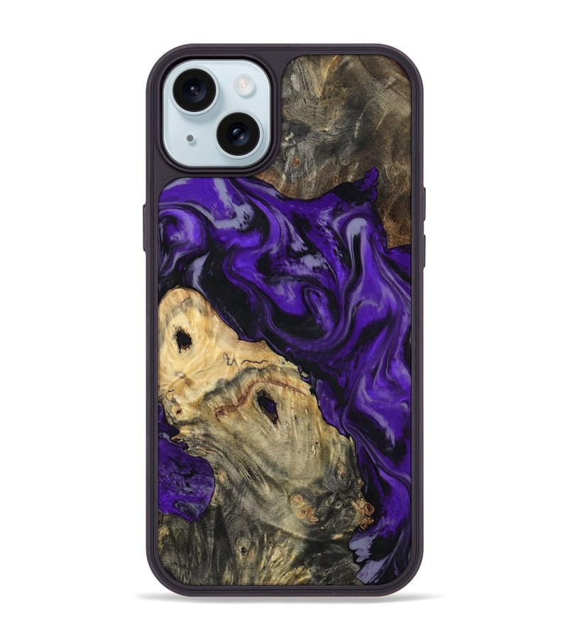 iPhone 15 Plus Wood Phone Case - Tammie (Purple, 801451)