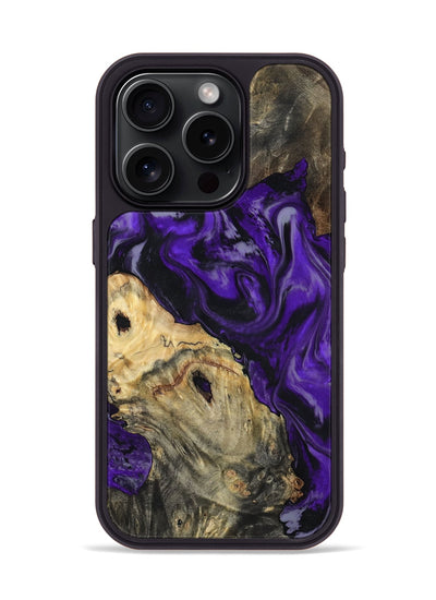 iPhone 15 Pro Wood Phone Case - Tammie (Purple, 801451)