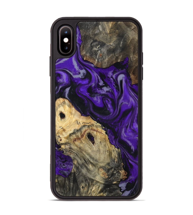 iPhone Xs Max Wood Phone Case - Tammie (Purple, 801451)
