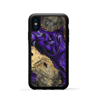 iPhone Xs Wood Phone Case - Tammie (Purple, 801451)