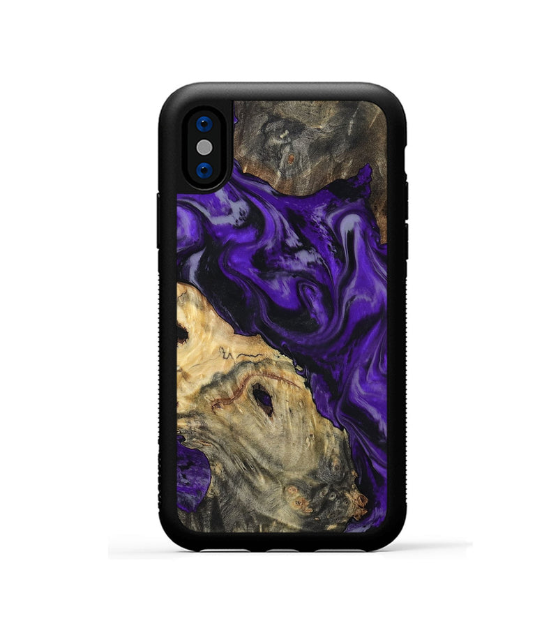 iPhone Xs Wood Phone Case - Tammie (Purple, 801451)
