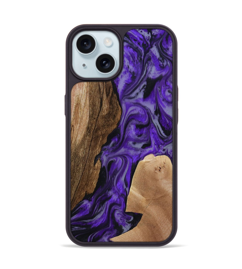 iPhone 15 Wood Phone Case - Rupert (Purple, 801453)