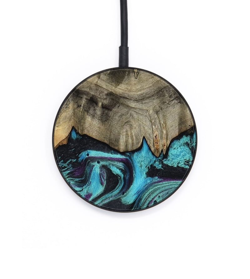 Circle Wood Wireless Charger - Deena (Purple, 801454)