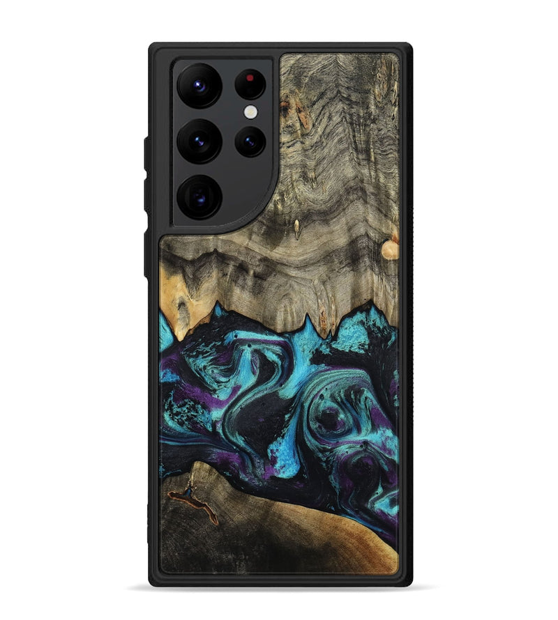 Galaxy S22 Ultra Wood Phone Case - Deena (Purple, 801454)