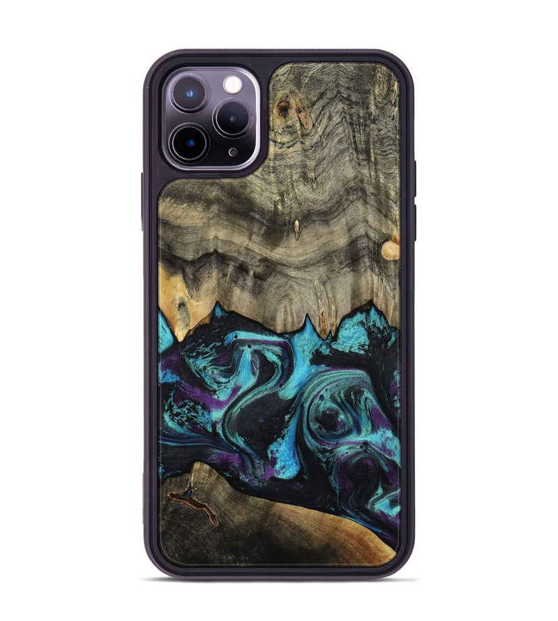 iPhone 11 Pro Max Wood Phone Case - Deena (Purple, 801454)