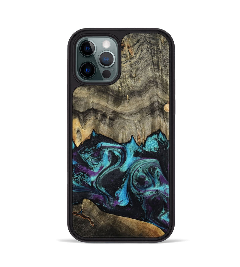 iPhone 12 Pro Wood Phone Case - Deena (Purple, 801454)